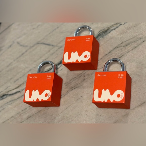 UNO de 50 Other - UNOde50 Orange & White Padlock Box – Authentic $15.00 Each